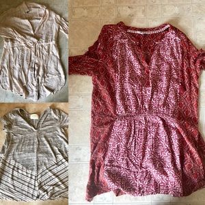 EUC Bundle 3 Anthropologie tops, size L